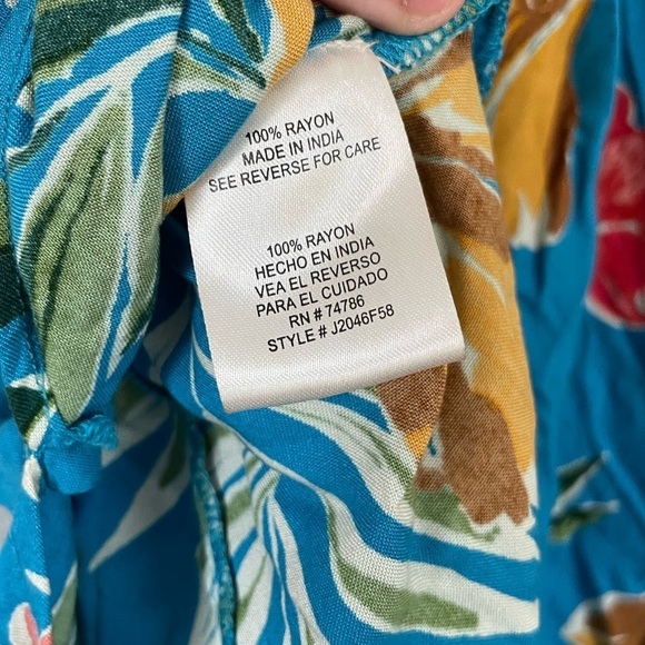 NWOT Patrons of‎ Peace Tropical Floral Print Pull On Skirt with Slit Size XS - Picture 6 of 8